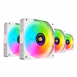 Mars Gaming MFSI4KITW sistema di raffreddamento per computer Case per computer Ventilatore 12 cm Bianco - Vista aggiuntiva 3