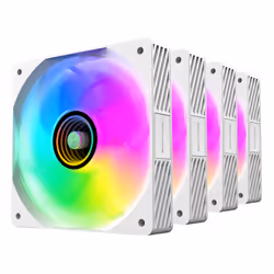 Mars Gaming MFSI4KITW sistema di raffreddamento per computer Case per computer Ventilatore 12 cm Bianco - Vista aggiuntiva 4