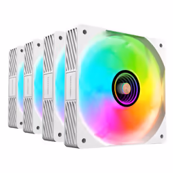 Mars Gaming MFSI4KITW sistema di raffreddamento per computer Case per computer Ventilatore 12 cm Bianco - Vista aggiuntiva 5