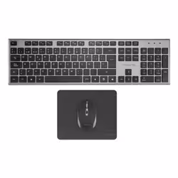 Tacens 6ZENITHIT tastiera Mouse incluso Casa/ufficio RF Wireless QWERTY Italiano Grigio - Vista aggiuntiva 2