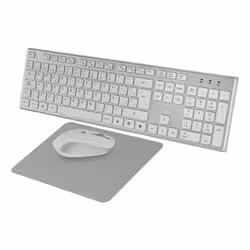 Tacens 6ZENITHWES tastiera Mouse incluso Casa/ufficio RF Wireless QWERTY Spagnolo Argento, Bianco - Vista aggiuntiva 3