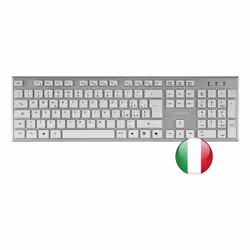 Tacens 6ZENITHWIT tastiera Mouse incluso Casa/ufficio RF Wireless QWERTY Italiano Argento, Bianco - Vista aggiuntiva 4