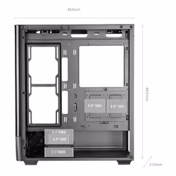 Mars Gaming MCLCDPRO computer case Midi Tower Nero - Vista aggiuntiva 7