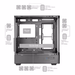 Mars Gaming MCLCDPRO computer case Midi Tower Nero - Vista aggiuntiva 8