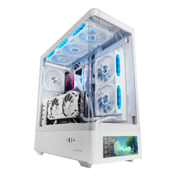 Mars Gaming MCLCDPROW computer case Midi Tower Bianco