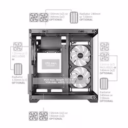 Mars Gaming MCVIEW3 computer case Mini Tower Nero - Vista aggiuntiva 6