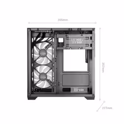 Mars Gaming MCVIEW3 computer case Mini Tower Nero - Vista aggiuntiva 7