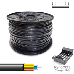 SedilesCable Tubo flessibile elettrico nero 3 x 1,5 mm 100 m H05VV-F - Brand ean: 8435734703835