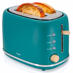 Briebe TA1166GRE, 2 fetta/e, Verde, Pulsanti, Livello, Manopola, 870 W, 220 - 240 V, 50 - 60 Hz