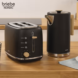 Briebe SKT1167BLK piccolo set di elettrodomestici per cucina Nero, Legno