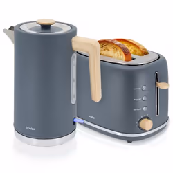Briebe SKT1167GRY, Grigio, Legno, 1,7 L, 2200 W, 2 fetta/e, 870 W, 2 pz