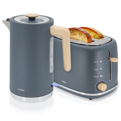 Briebe SKT1167GRY piccolo set di elettrodomestici per cucina Grigio, Legno