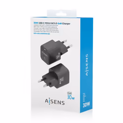 AISENS ASCH-30W1P019-BK Caricabatterie per dispositivi mobili Universale Nero AC Ricarica rapida Interno - Vista aggiuntiva 5