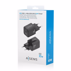 AISENS ASCH-30W2P021-BK Caricabatterie per dispositivi mobili Universale Nero AC Ricarica rapida Interno - Vista aggiuntiva 6