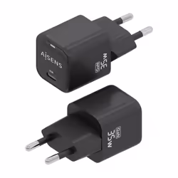 AISENS ASCH-35W1P023-BK Caricabatterie per dispositivi mobili Universale Nero AC Ricarica rapida Interno