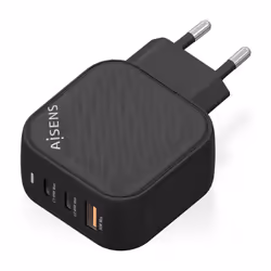 AISENS ASCH-65W3P027-BK Caricabatterie per dispositivi mobili Universale Nero AC Ricarica rapida Interno