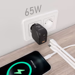 AISENS ASCH-65W3P027-BK Caricabatterie per dispositivi mobili Universale Nero AC Ricarica rapida Interno - Vista aggiuntiva 4