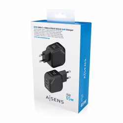 AISENS ASCH-65W3P027-BK Caricabatterie per dispositivi mobili Universale Nero AC Ricarica rapida Interno - Vista aggiuntiva 6