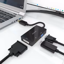 AISENS A125-0861 cavo e adattatore video 0,15 m DisplayPort VGA + HDMI + DVI Nero - Vista aggiuntiva 4