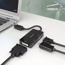 AISENS A125-0861 cavo e adattatore video 0,15 m DisplayPort VGA + HDMI + DVI Nero - Vista aggiuntiva 5
