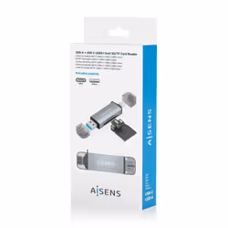 AISENS ASCR-2AC08-GR lettore di schede USB 3.2 Gen 1 (3.1 Gen 1) Type-A/Type-C Grigio - Vista aggiuntiva 6