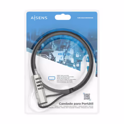 AISENS ASLK-D50N05-BK cavo di sicurezza Nero 1,5 m - Vista aggiuntiva 7