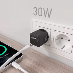 AISENS ASCH-30W1P036-BK Caricabatterie per dispositivi mobili Universale Nero AC Ricarica rapida Interno - Vista aggiuntiva 5