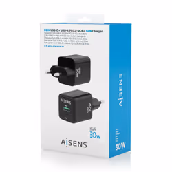 AISENS ASCH-30W2P038-BK Caricabatterie per dispositivi mobili Universale Nero AC Ricarica rapida Interno - Vista aggiuntiva 6