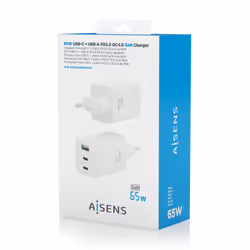 AISENS ASCH-65W3P041-W Caricabatterie per dispositivi mobili Universale Bianco AC Ricarica rapida Interno - Vista aggiuntiva 6