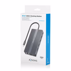 AISENS ASUC-12P017-GR replicatore di porte e docking station per laptop Cablato USB 3.2 Gen 1 (3.1 Gen 1) Type-C Grigio - Vista aggiuntiva 6