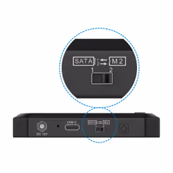 AISENS ASDS-M2SATA04B docking station per unità di archiviazione USB 3.2 Gen 1 (3.1 Gen 1) Type-C Nero - Vista aggiuntiva 4