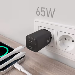 AISENS ASCH-65W2P040-BK Caricabatterie per dispositivi mobili Universale Nero AC Ricarica rapida Interno - Vista aggiuntiva 5