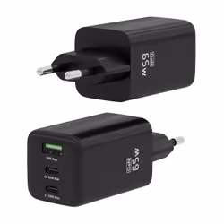 AISENS ASCH-65W3P042-BK Caricabatterie per dispositivi mobili Universale Nero AC Ricarica rapida Interno
