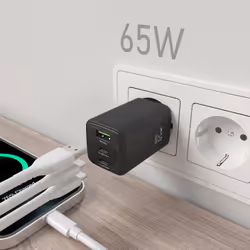 AISENS ASCH-65W3P042-BK Caricabatterie per dispositivi mobili Universale Nero AC Ricarica rapida Interno - Vista aggiuntiva 5