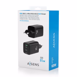 AISENS ASCH-65W3P042-BK Caricabatterie per dispositivi mobili Universale Nero AC Ricarica rapida Interno - Vista aggiuntiva 6