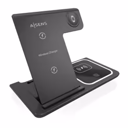 AISENS ASCH-15W3WC043-BK, Interno, USB, Carica wireless, Nero