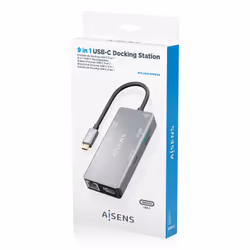 AISENS ASUC-9P018-GR replicatore di porte e docking station per laptop Cablato USB 3.2 Gen 1 (3.1 Gen 1) Type-C Grigio - Vista aggiuntiva 7