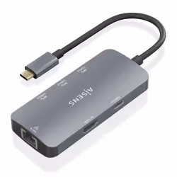 AISENS ASUC-6P019-GR, Cablato, USB 3.2 Gen 1 (3.1 Gen 1) Type-C, 100 W, 10,100,1000 Mbit/s, IEEE 802.3, IEEE 802.3ab, IEEE 80 ...