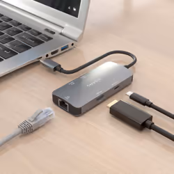 AISENS ASUC-6P019-GR replicatore di porte e docking station per laptop Cablato USB 3.2 Gen 1 (3.1 Gen 1) Type-C Grigio - Vista aggiuntiva 6