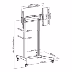 AISENS FTF100E-271 Supporto TV a parete 2,54 m (100") Nero - Vista aggiuntiva 6