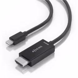 AISENS A125-0887 cavo e adattatore video 1,5 m Mini DisplayPort HDMI tipo A (Standard) Nero