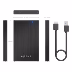 AISENS ASE-2527B contenitore di unità di archiviazione Box esterno HDD/SSD Nero 2.5" - Vista aggiuntiva 5