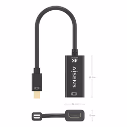 AISENS A125-0904 cavo e adattatore video 0,15 m Mini DisplayPort HDMI tipo A (Standard) Nero - Vista aggiuntiva 4
