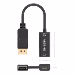 AISENS A125-0905 cavo e adattatore video 0,15 m DisplayPort HDMI tipo A (Standard) Nero - Vista aggiuntiva 4