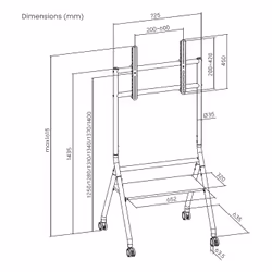 AISENS FT86FE-329 Supporto per display espositivi 86" Nero - Vista aggiuntiva 6
