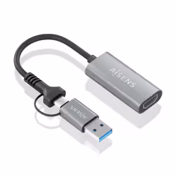 AISENS A109-0913, 2.0/3.2 Gen 1 (3.1 Gen 1), USB tipo A, USB tipo-C, Uscita HDMI, 1920 x 1080 Pixel
