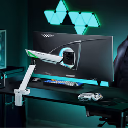 AISENS DT49TSR-343 Supporti a parete per TV 124,5 cm (49") Scrivania Nero, Bianco - Vista aggiuntiva 4