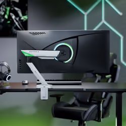AISENS DT49TSR-343 Supporti a parete per TV 124,5 cm (49") Scrivania Nero, Bianco - Vista aggiuntiva 5