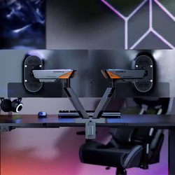 AISENS DT38TSRRGB-349 Supporti a parete per TV 96,5 cm (38") Scrivania Nero, Bianco - Vista aggiuntiva 5