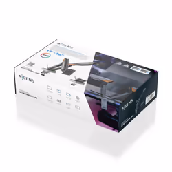 AISENS DT38TSRRGB-349 Supporti a parete per TV 96,5 cm (38") Scrivania Nero, Bianco - Vista aggiuntiva 6